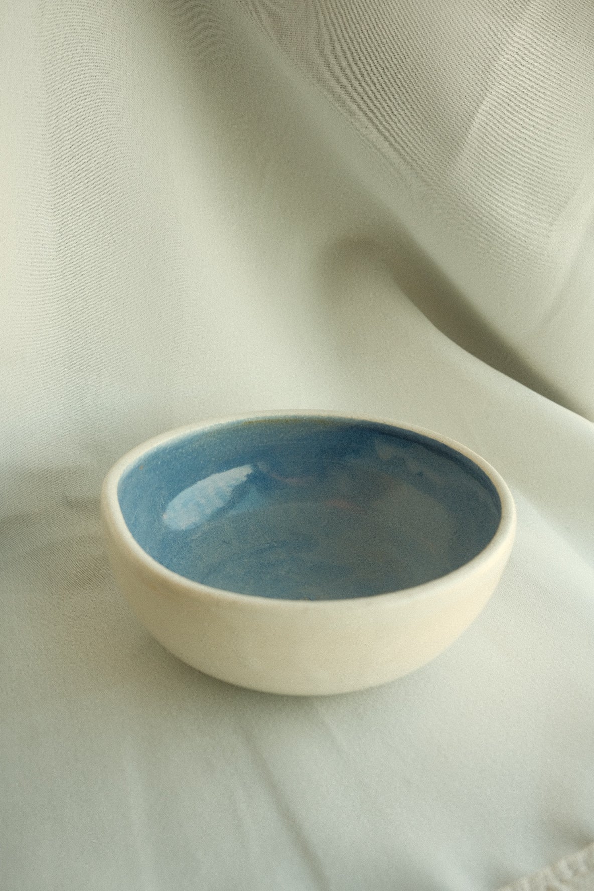 dimple blue cornflower bowl