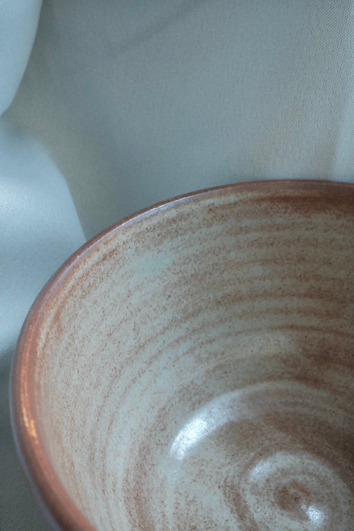brown blue bowl