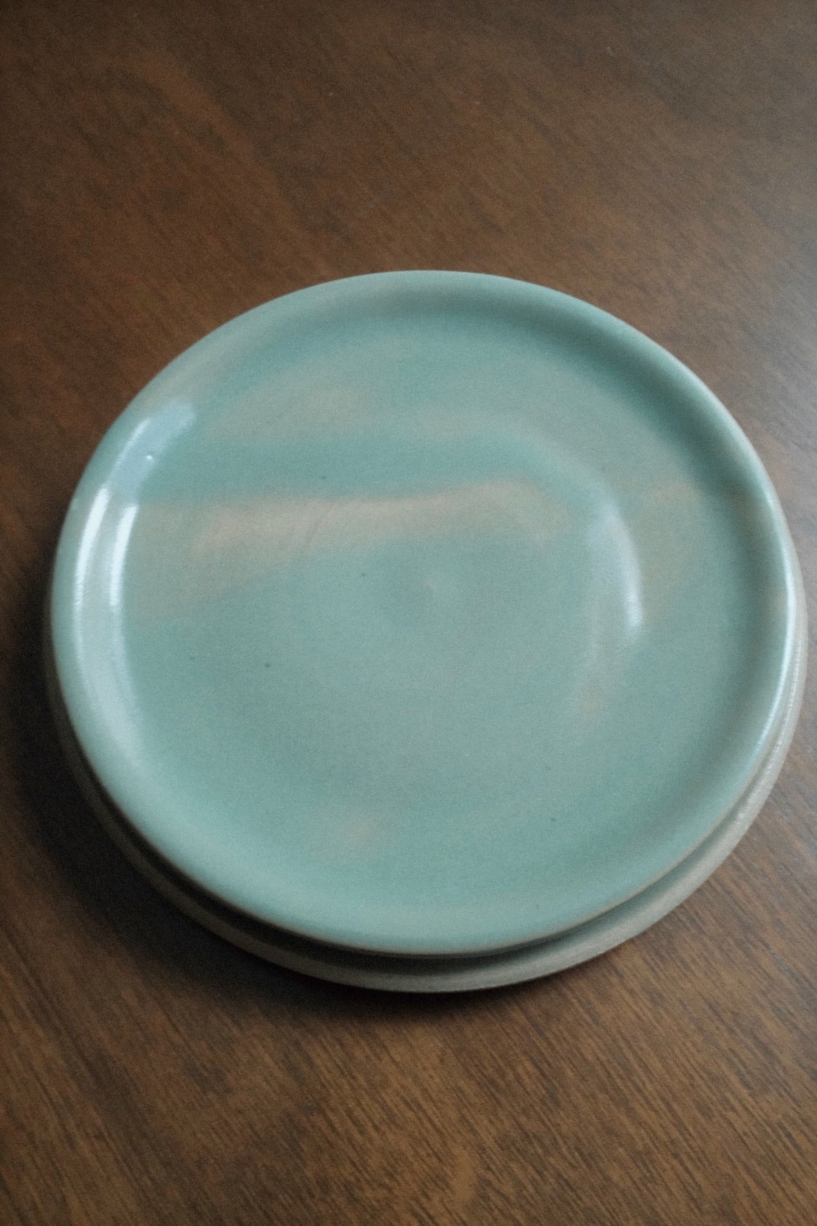 green brown toffee plates